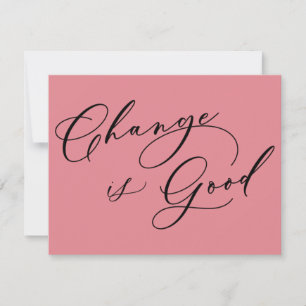 Un changement élégant est un bon Faire-part rose