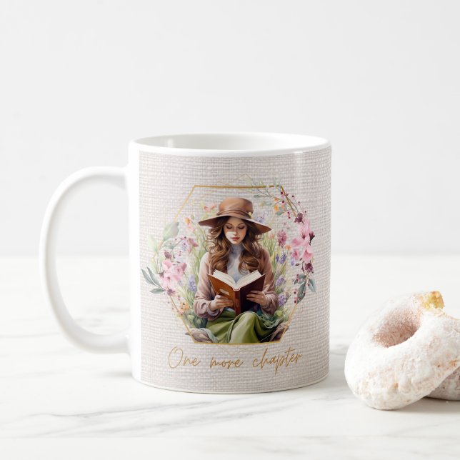 Un Chapitre De Plus De Mug De Café Arrière - plan  (Avec donut)