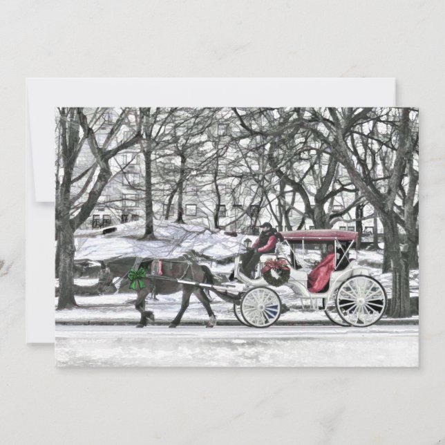 Un chariot tiré à cheval sur invitation à New York (Devant)