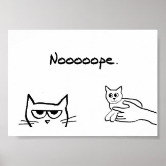 Un chat en colère aime-t-il un chaton ? - Affiche