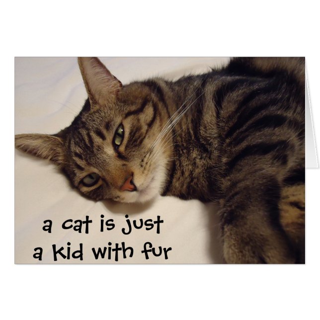 Un chat est juste un enfant avec de la fourrure (Devant horizontal)