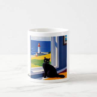 Un chat et une tasse de phare