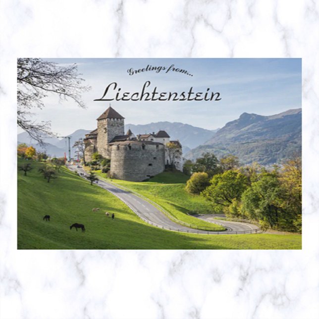 Un château à Vaduz Liechtenstein Carte postale (Créateur téléchargé)