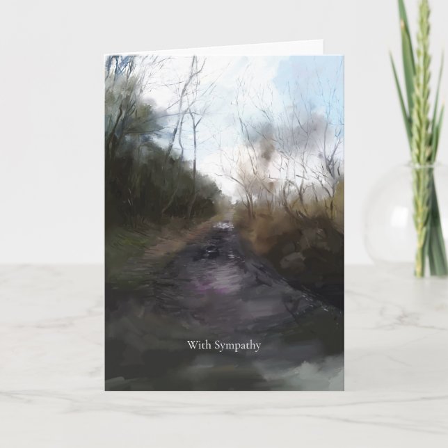 Un chemin vers la carte de sympathie de la plage (Devant)