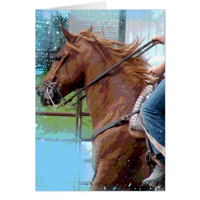 Un cheval de course de barils (Devant)