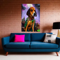 Un chien brun dans la forêt | AI Art Poster