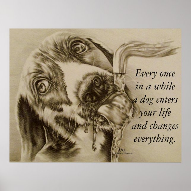Un chien change tout - Poster de boisson de chien (Devant)