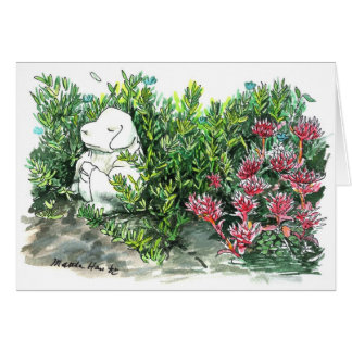Un chien et fleurs