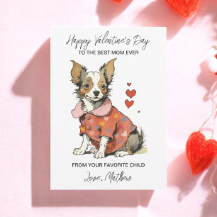  Un Chihuahua mignon sur une carte de la Saint-Val
