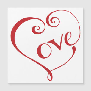 Un coeur fait d'amour en Carré rouge