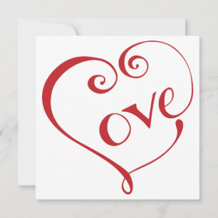 Un coeur fait d'amour en Carré rouge