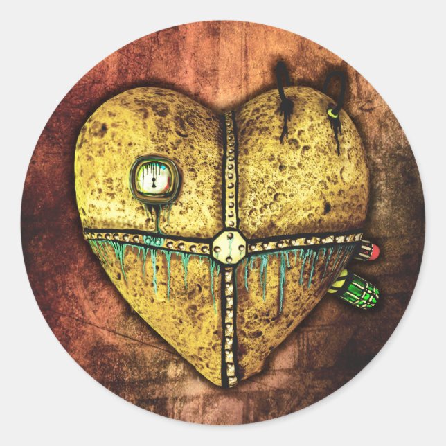 Un Coeur Moins Brisé Art Gothique Stickers (Devant)