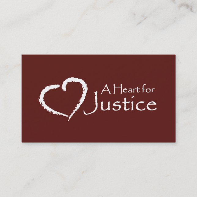 Un coeur pour des cartes de justice (Devant)