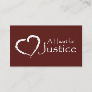 Un coeur pour des cartes de justice (rouge foncé)