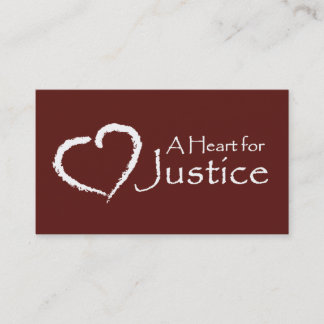 Un coeur pour des cartes de justice (rouge foncé)