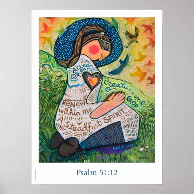 Un coeur propre, Psaume 51:12 Poster (Devant)