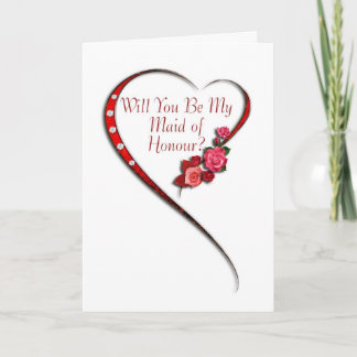 Un coeur qui tourne Maid of Honor Invitation