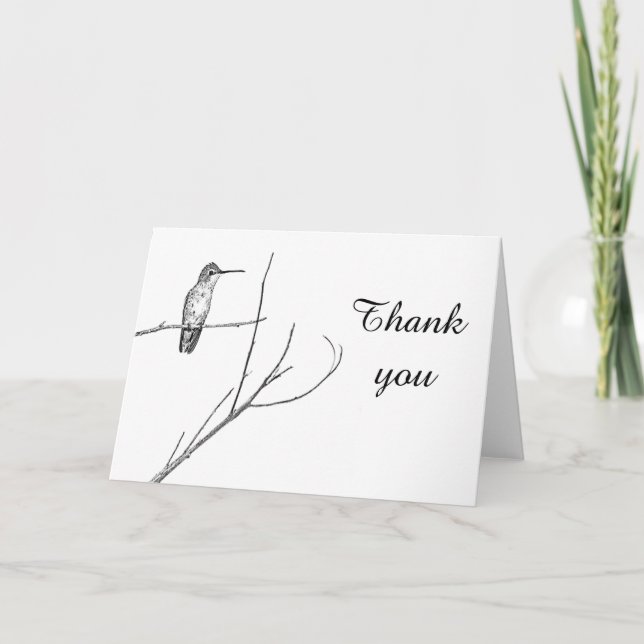 un colibri sur un bâton merci (Devant)