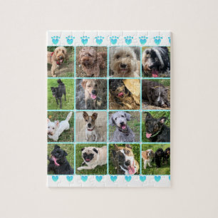 Un Collage Du Puzzle Des Chiens