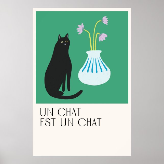 Un Conversation Est Un Conversation Poster de chat (Devant)
