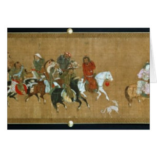 Un convoi de Mongoles, Chinois, XIVème siècle