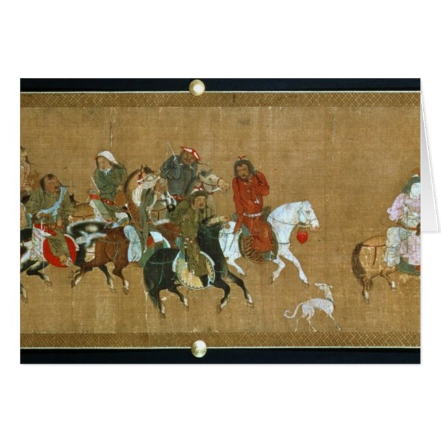 Un convoi de Mongoles, Chinois, XIVème siècle (Devant horizontal)