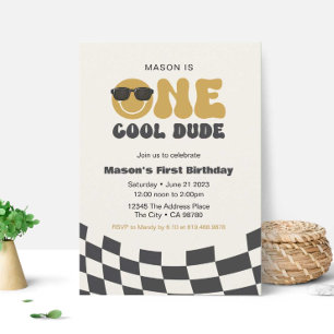 Un Cool Dude Invitation Anniversaire ・ Happy Dude