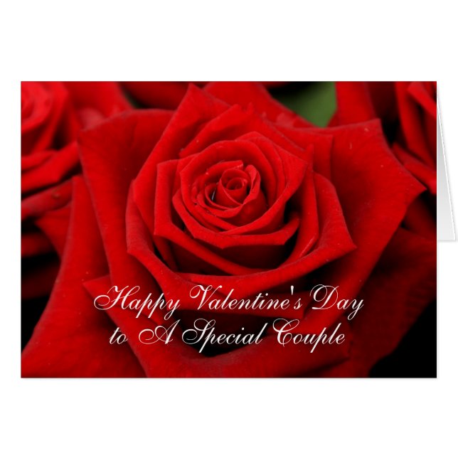 Un couple d'Heureuses Saintes-Valentin Roses (Devant horizontal)