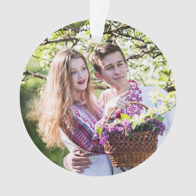 Un couple romantique' Photo Noël Ornement Keepsaké (devant)