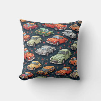Un coussin avec des voitures mignonnes