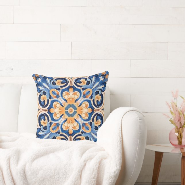 un coussin avec un motif géométrique (Canapé)
