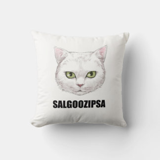Un coussin conçu avec le chat SALGOO