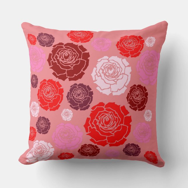 Un Coussin de jardin Rose Heian Court (Recto)