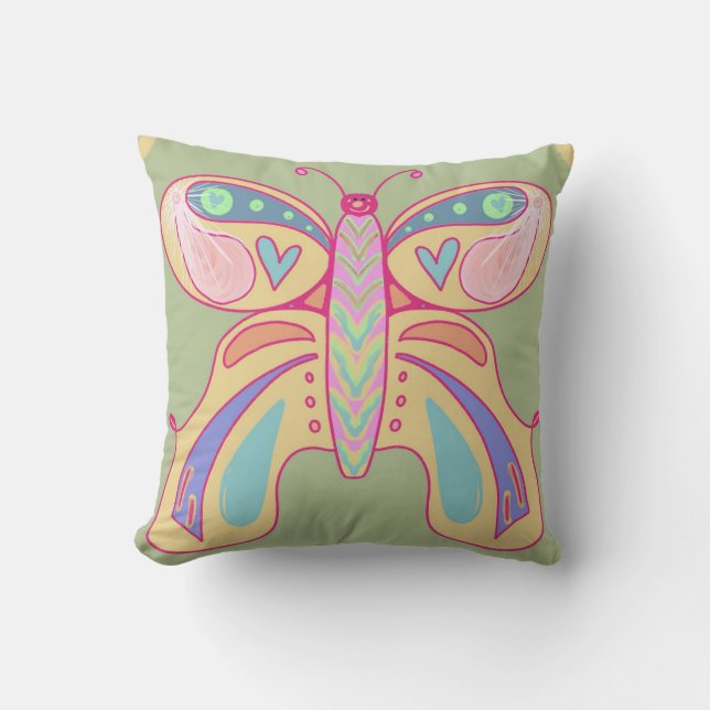 Un Coussin de papillon amusant et capricieux (Recto)