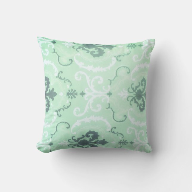 Un coussin décoratif vert pastel doux (Recto)