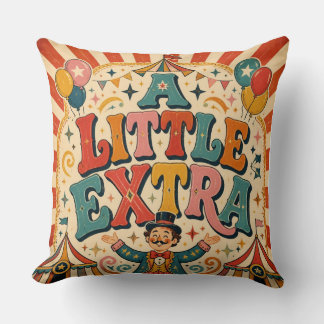 Un Coussin Décoratif Vintage Cirque Rétro « A Litt