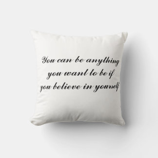 un coussin d'inspiration pour ne pas douter de ses