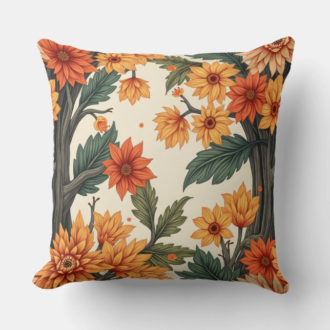 Un coussin douillet à l'ambiance automne. (Recto)