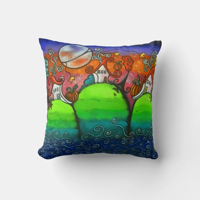 Un coussin original d'art d'automne de fête (Recto)