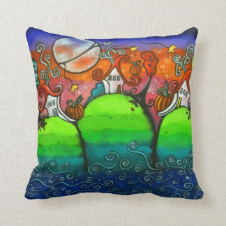Un coussin original d'art d'automne de fête