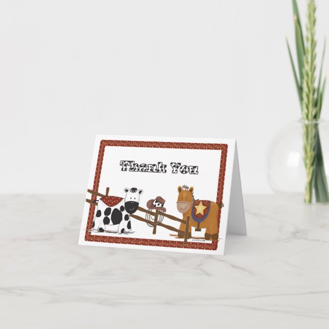 Un Cowboy Carte de remerciements (Devant)
