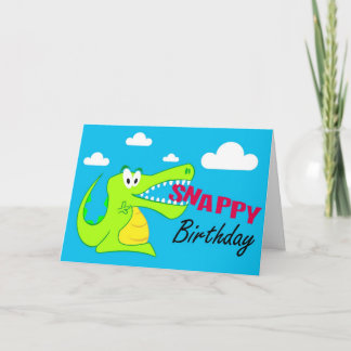 Un Crocodile Coloré Plaisir Bonne Carte Anniversai