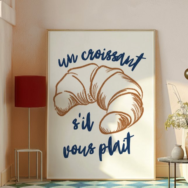 Un Croissant | OEuvre murale tendance | Poster min (Créateur téléchargé)