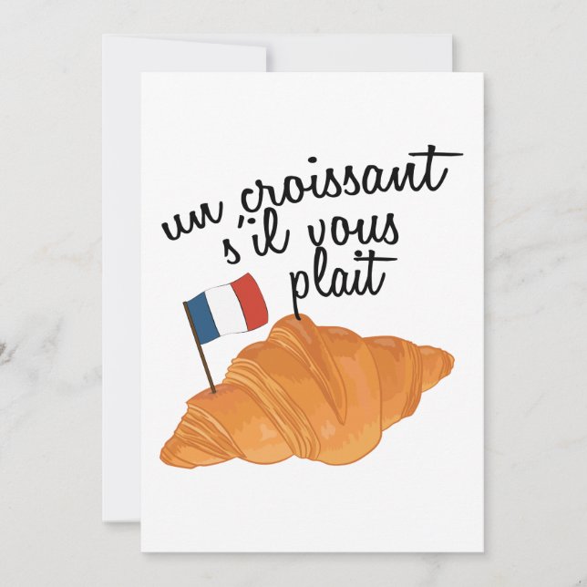 Un Croissant S'il Vous Plait - Français (Devant)