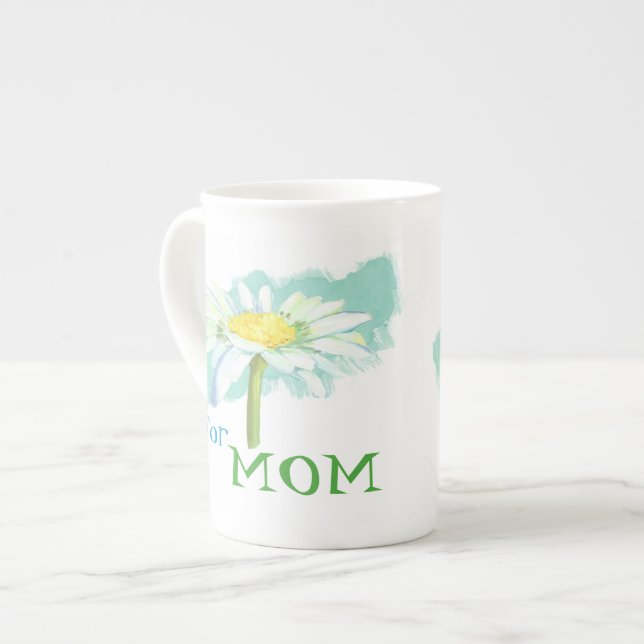 Un Daisin Pour Maman Bone China Mug (Devant gauche)