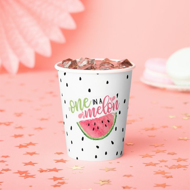 Un dans un gobelet en papier Melon - Rose (Insitu)