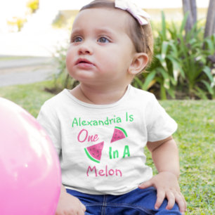 Un dans un Melon 1er anniversaire bébé T-shirt