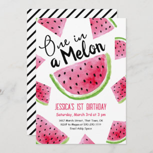 Un dans un Melon Anniversaire Fête Invitation