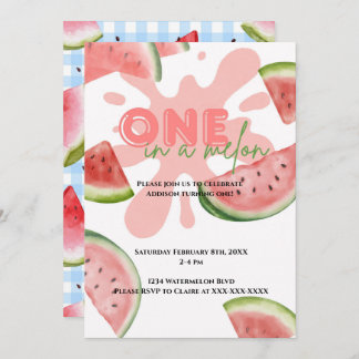 Un dans un Melon Anniversaire Fête Invitation