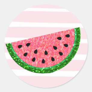 Un dans un melon, autocollant de pastèque,